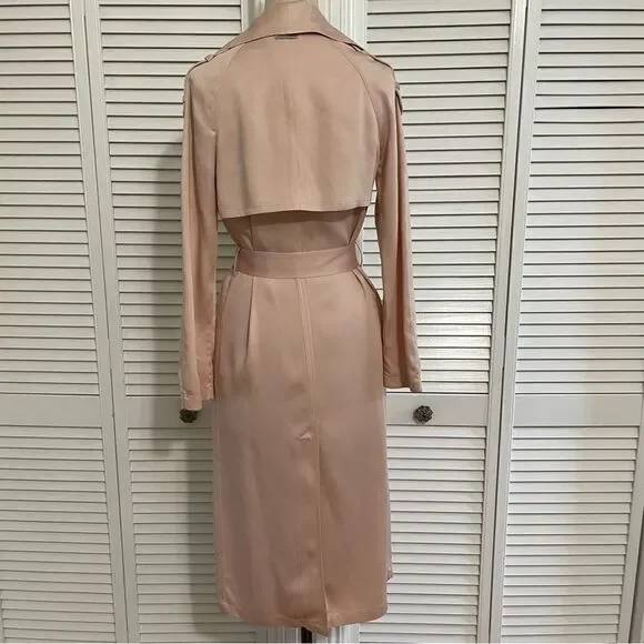 Soia & Kyo Marinella Ballet Pink Straight Fit Trench Coat Sz-XXS - Picture 8 of 14